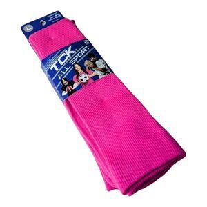 TCK 2 Pack All Sport Neon Pink Knee High Moisture Wicking Socks M 9-12 W 10-13